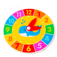 Horloge pour apprendre l'heure montessori format 12 heures