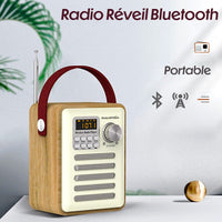 Mini radio réveil bluetooth