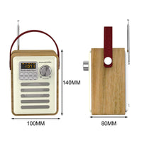 Radio Réveil Bois <br> Mini Portable