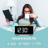 Réveil projecteur avec radio FM