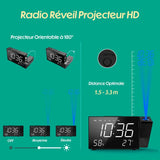 Radio Réveil Projecteur <br> Design (Secteur)